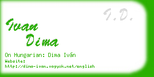 ivan dima business card