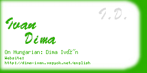 ivan dima business card